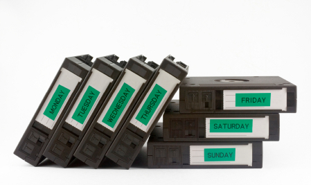 Computer backup tapes for data recovery